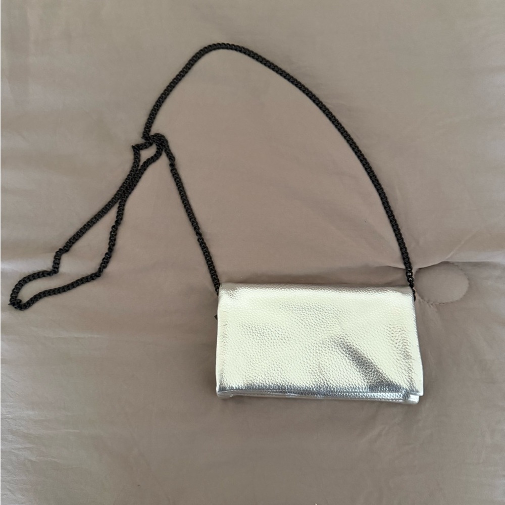 Silver crossbody bag